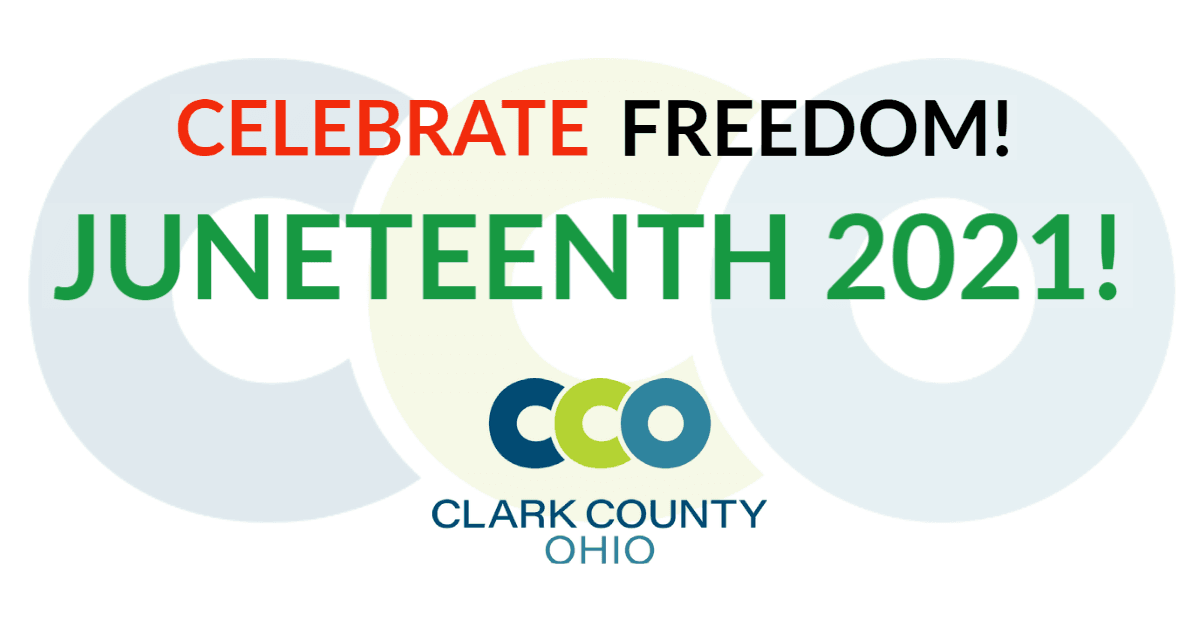 Celebrate Freedom! Happy Juneteenth 2021 graphic.
