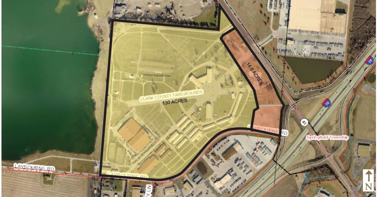 Aerial view of Champions Park property